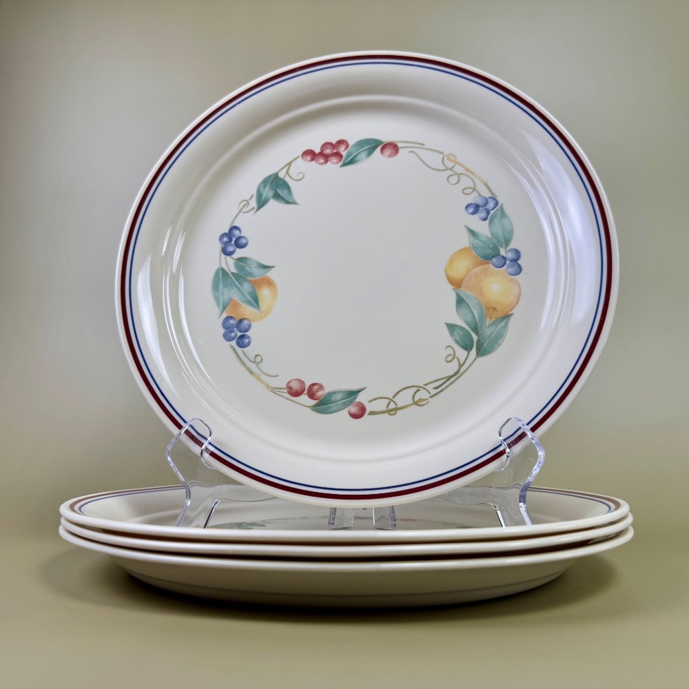 Corelle by Corning Dinner Plates – Country Cottage Fruit – Set of 4